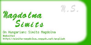 magdolna simits business card